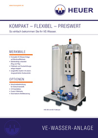 Produktblatt Heuer VE-Wasseranlagen