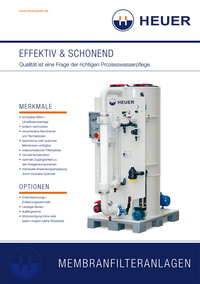 Produktblatt Heuer Membranfilter-Anlage